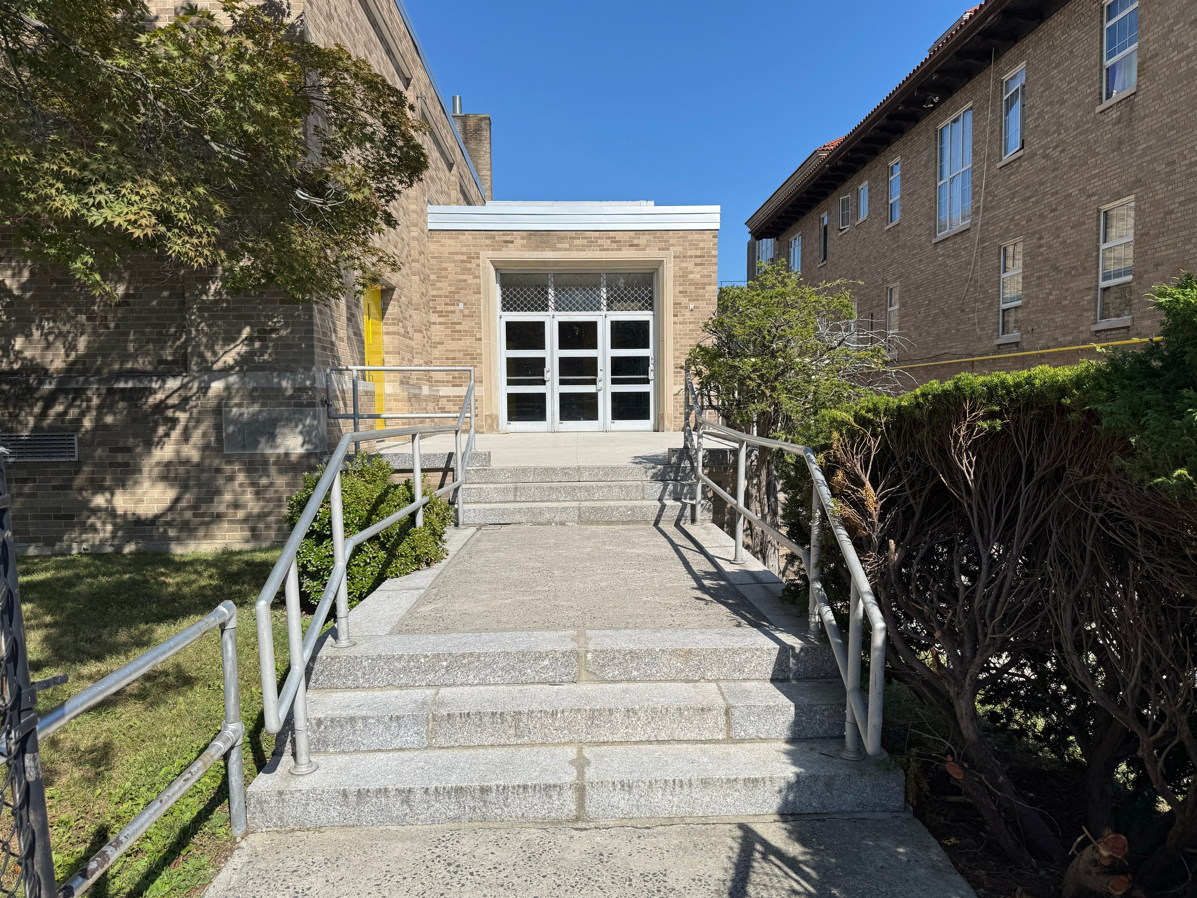 Holy Family Gym Entrance Clove Road | Holy Family CYO Basketball | New Rochelle, NY